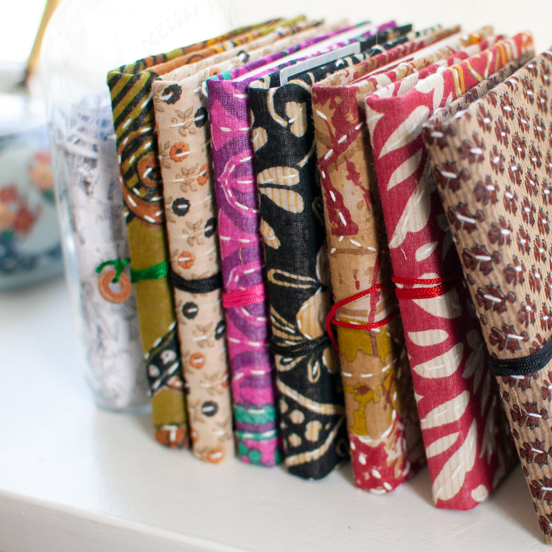 Embroidered Cotton Pocket Journal