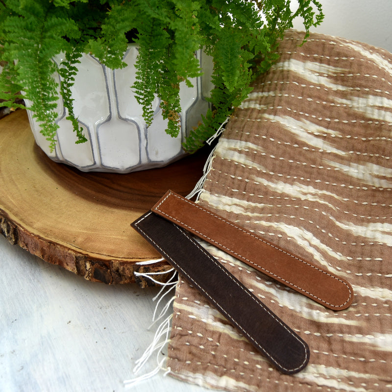 Long Leather Bookmark