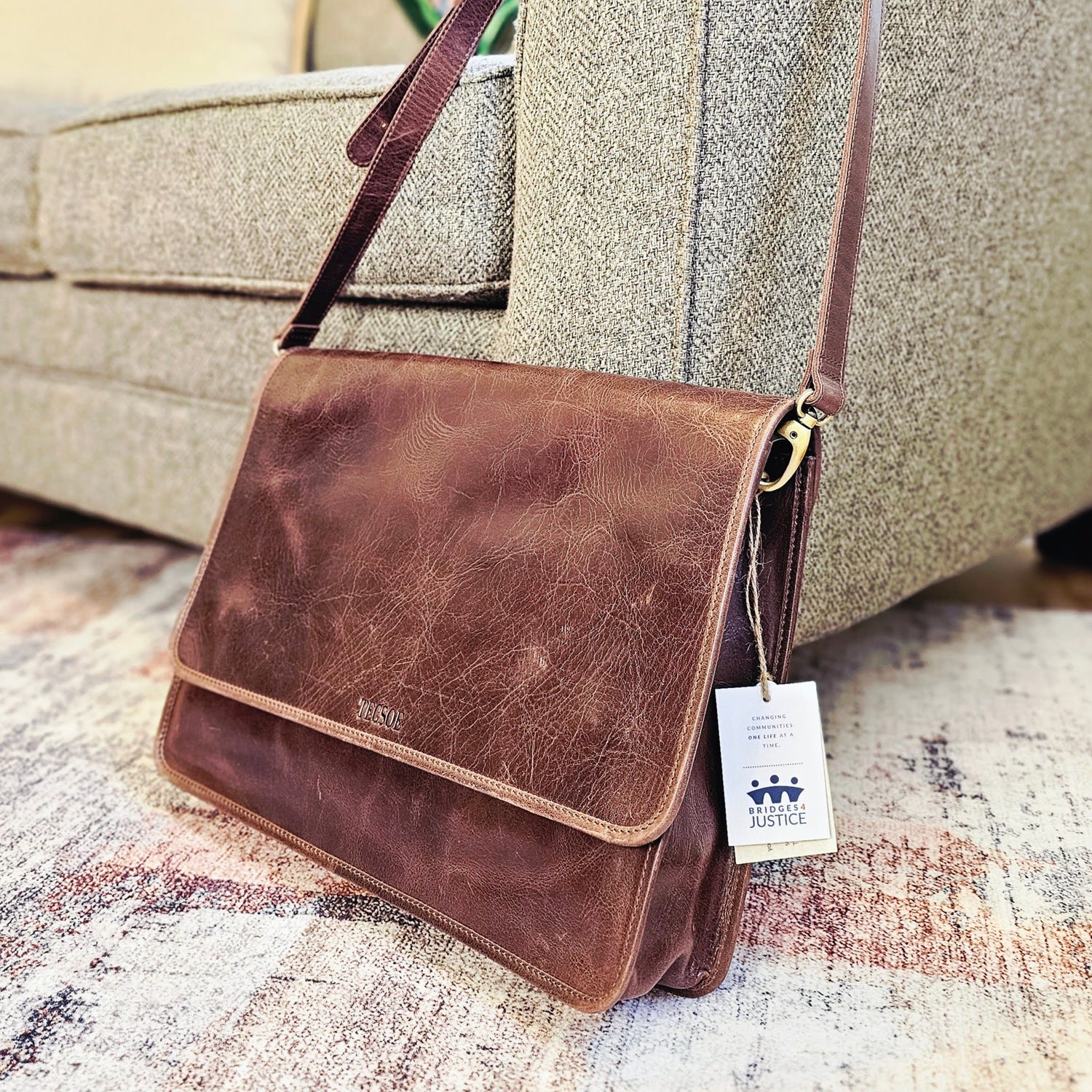 Leather Messenger Bag