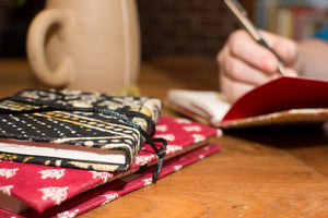 Embroidered Cotton Large Journal
