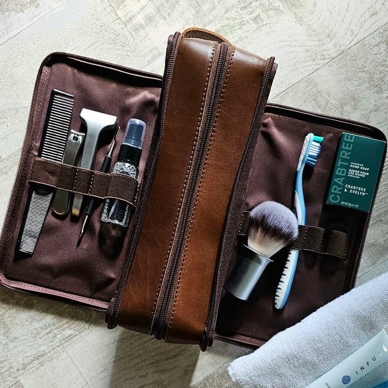 Men's Leather Dopp Kit