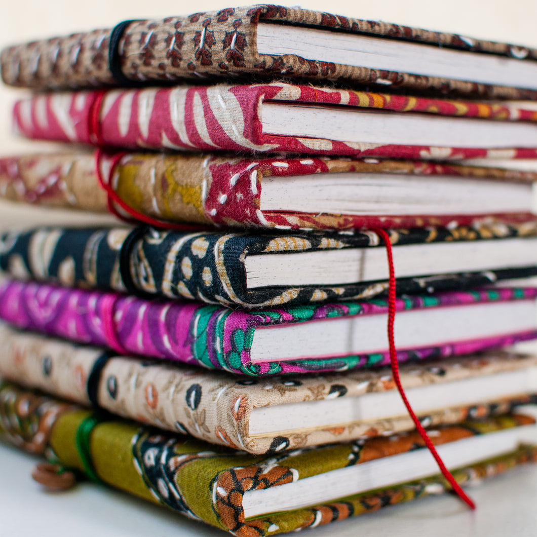 Embroidered Cotton Large Journal