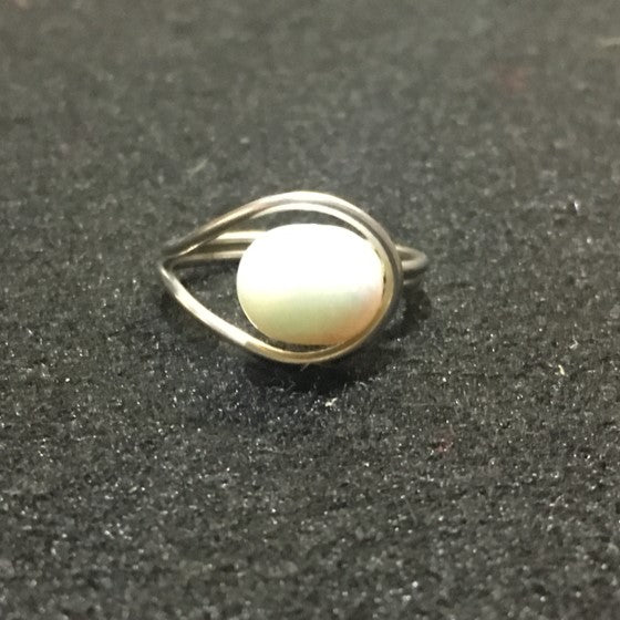 Buy Natural Pearl Ring, Classic Infinity Ring With Cubic Zirconia Stones &  Pearl, Freshwater White Pearl for Woman in Sterling Silver. Online in India  - Etsy
