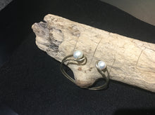 Load image into Gallery viewer, 2 Pearl Silver Bracelet
